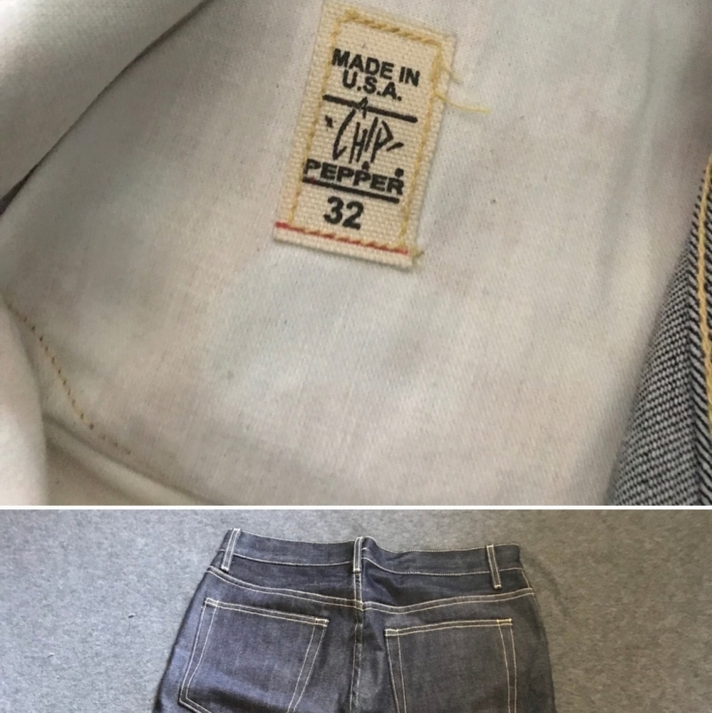 Size 32x34, nice heavy denim.  They would make great work plant.   Male or Femal